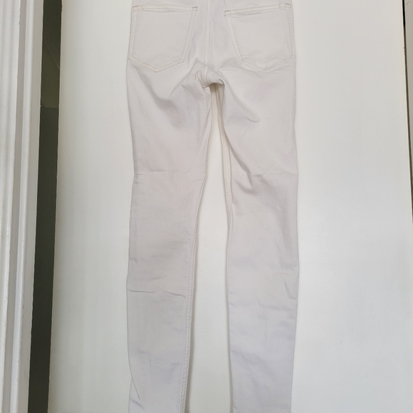 H&M White Curvy Jeggings Ultra High Waist Ankle Lenght Skinny‎ Size 2 & Denim - Picture 7 of 10